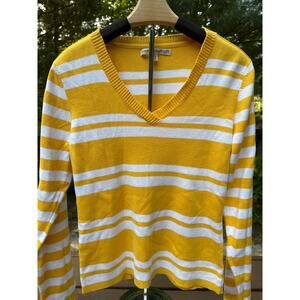 Y2K, Tommy Hilfiger Sweater, Yellow, Sleeve Embellisment